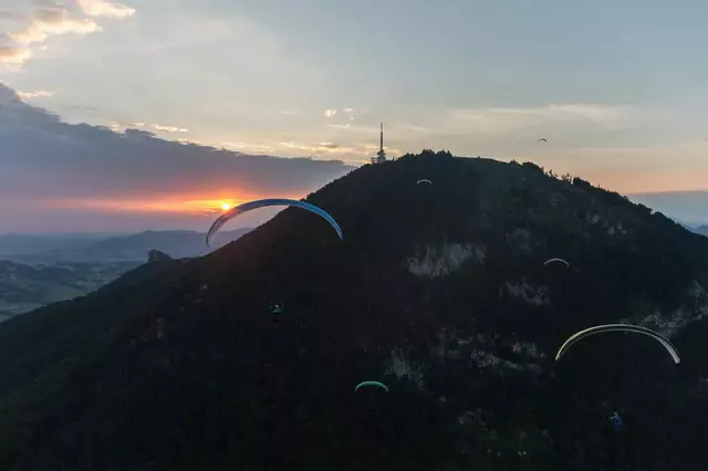 Der Gaisberg ist ein überschaubarer und sicherer Berg zum Fliegen, wenn man aber das Wetter beachtet. Aber er entwickelt vor allem im Frühjahr, Herbst und Winter eine sehr gute Thermik. | Foto: Paul Doppler