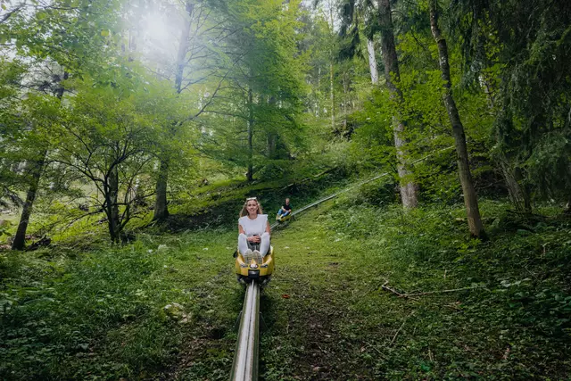 In der Sommersaison 2025 ist die Sommerrodelbahn ab Samstag, den 12. April, bei schönem und trockenem Wetter geöffnet. | Foto: creatingclick