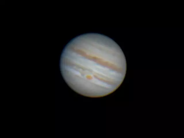 Der Planet Jupiter mit seinem großen roten Fleck | Foto: Günter Kleinschuster