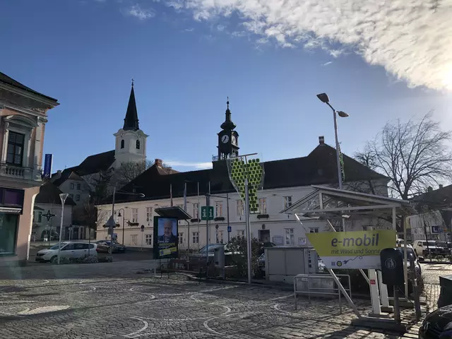 Der Hollabrunner Hauptplatz ist ein Ort der Begegnung und des Einkaufens. | Foto: Alexandra Goll