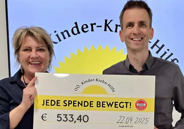 Christiane Mundl, Obfrau der OÖ Kinder-Krebs-Hilfe, und FPÖ-Nationalrat Harald Schuh. | Foto: FPÖ