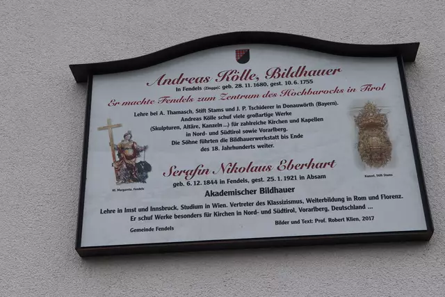 Die Gedenktafel für Andreas Kölle in seiner Heimtgemeinde Fendels. | Foto: Seelos