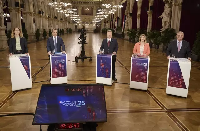Wien-Wahl 2025: Das ist die erste Wahltrend-Prognose. (Archiv) | Foto: APA/ORF/KLAUS TITZER
