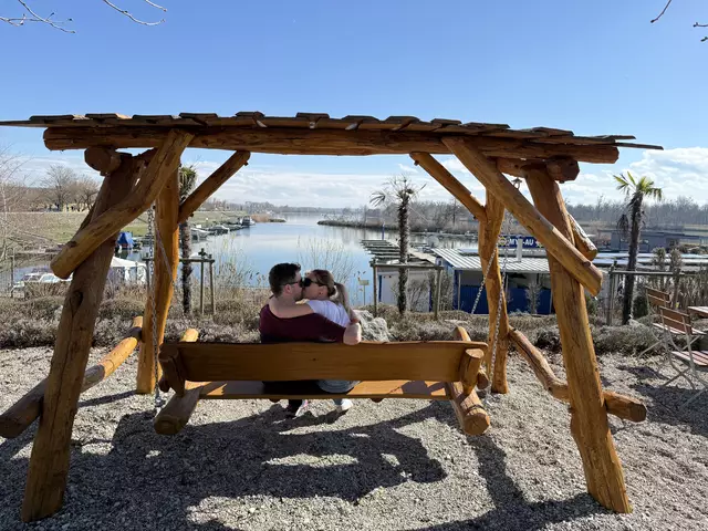 Große Schaukel am Hafen in Au an der Donau. | Foto: Camping Au an der Donau