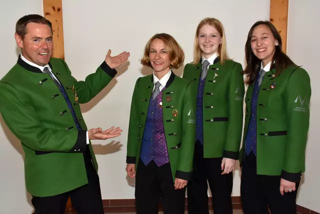 Generalversammlung Musikverein Pabneukirchen 2025.  Emil Haderer, Claudia Lindtner, Alexandra Lehner, Magdalena Aigner | Foto: Robert Zinterhof