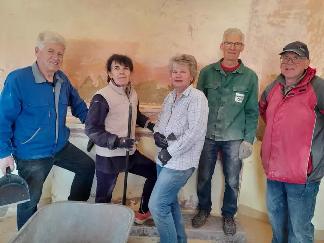 Die Helfer: Johann Pölzinger, Annemarie Voin, Marion Gleiß, Georg Voin, Hans Gleiß. | Foto: Diemt