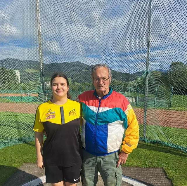 Ilvy Lehmann mit ihrem Trainer Hans Pink. | Foto: KSV-LA
