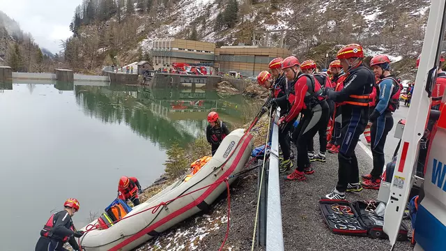 Spektakulär lief die herausfordernde Übung in Gastein ab. | Foto: Brigitte Krämer