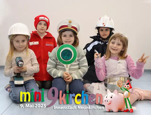 Paulina, Tobias, Laura, Konstantin und Lara freuen sich schon riesig auf mini9kirchen!
 | Foto: Stadtgemeinde Neunkirchen
