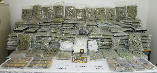 Kilogrammweise Cannabiskraut wurde sichergestellt. | Foto: LPD Wien