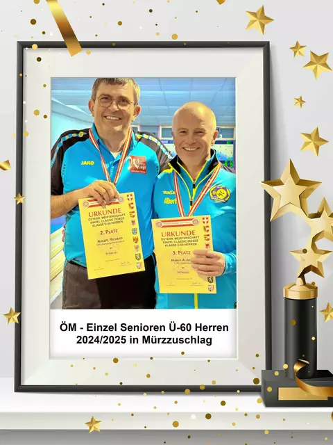 Richard Nuszpl und Albert Huber holten sich den zweiten und dritten Platz bei den ÖM Ü60 in Mürzzuschlag  | Foto: SSKV 