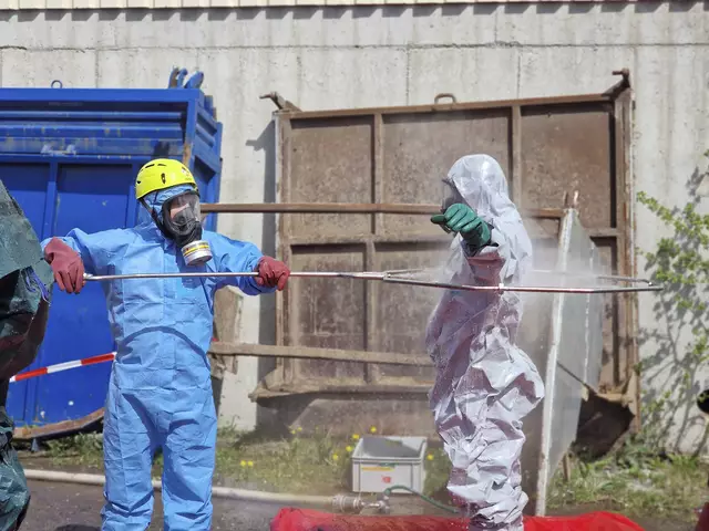 Die Schadstoffzüge errichteten einen Dekontaminationsplatz, weiters mussten Chemikalien identifiziert und diverse Leckagen abgedichtet werden.  | Foto: Stefan Appenauer