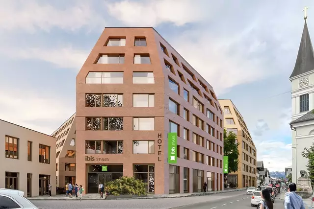 Im neuen Stadtzentrum von Wörgl entsteht unter anderem ein modernes ibis Styles Hotel mit 104 Zimmern. | Foto: Thurner Immobilien Gruppe