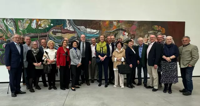 Welser "Legenden" zu Gast im Museum Angerlehner: Diesmal ergänzten zahlreiche neue Gesichter die Runde. | Foto: Angelbauer