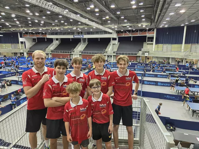 ASVK Obmann Fabrizian Pokorny, Anton Asamer, Frederik Bozkurt, Sebastian Reitinger, Jonas Pitour - vorne Simon Unger und Maxi Pucher. | Foto:  ASVK 2025