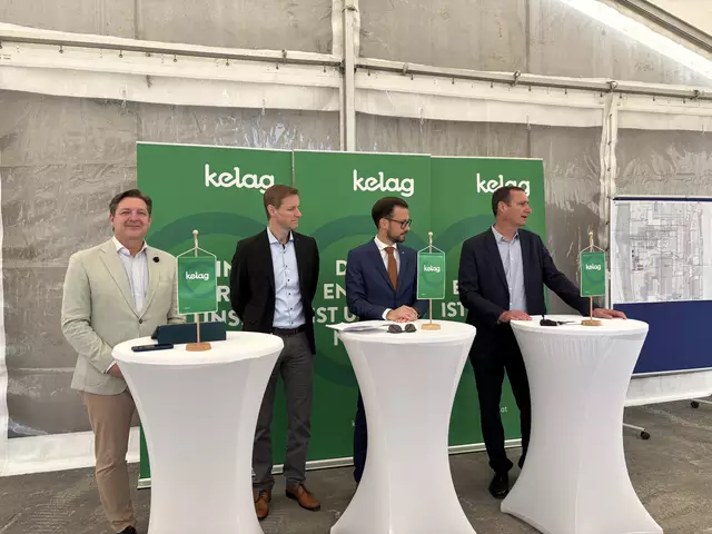 Günther Albel, Bürgermeister Villach, Kelag-Vorstand Danny Güthlein, Landesrat Sebastian Schuschnig und Kelag-Vorstand Reinhard Draxler | Foto: MeinBezirk.at