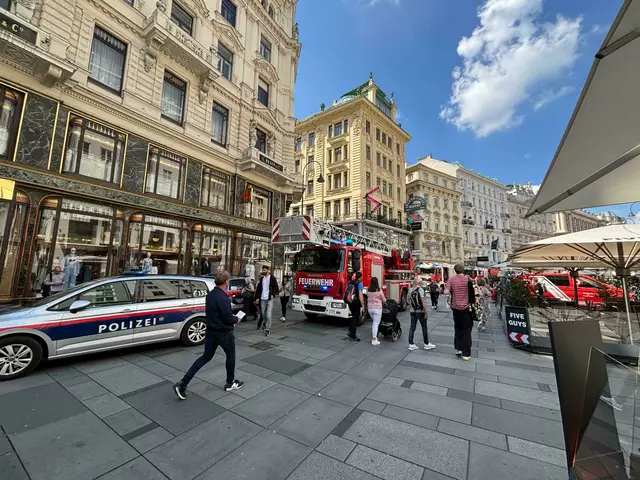 Polizei und Feuerwehr sind am Dienstag in der Innenstadt zu sehen. | Foto:  MeinBezirk Wien