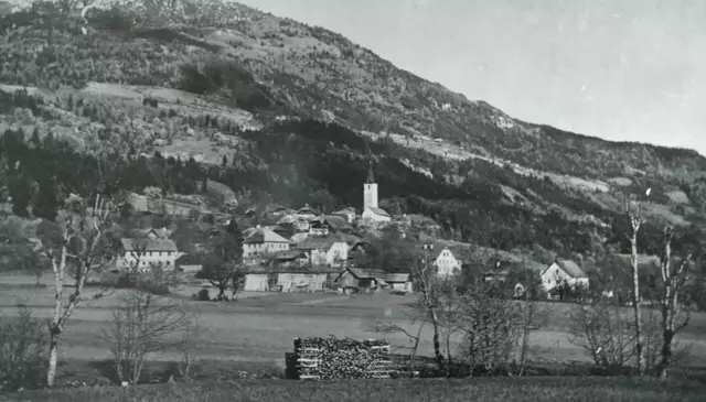 Die Gemeinde Fresach in den 1930er Jahren: Äcker, Wiesen und Wald machten den Ort auch in der Vergangenheit aus. | Foto: Privat