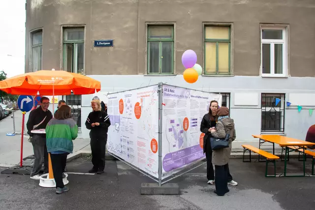 Im Nordbahnviertel und rund um den Nordwestbahnhof gibt es eine fünfteilige Bauzaunausstellung mit verschiedenen Mitmachaktionen. | Foto: GB*