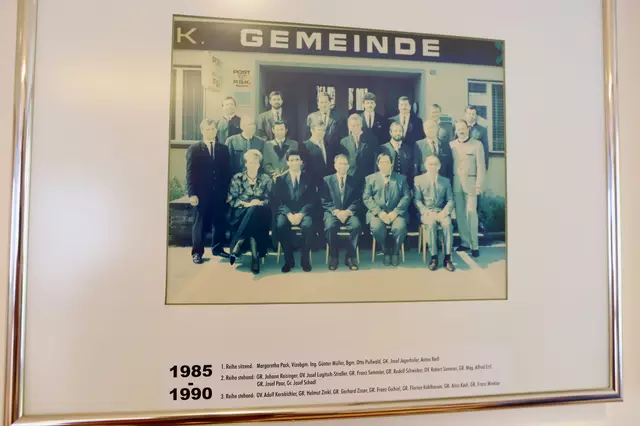 Günter Müllers Start in die Kommunalpolitik erfolgte 1985 als Vizebürgermeister (1. Reihe, 2. v. l.). | Foto: Alfred Mayer