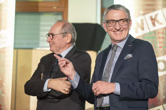 WKO Steiermark-Präsident Josef Herk (r.) und Regionalstellenobmann Manfred Kainz | Foto: Foto Fischer