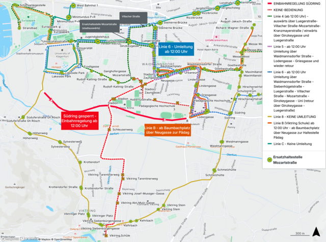 Routenplan am 1. Mai. | Foto: STW