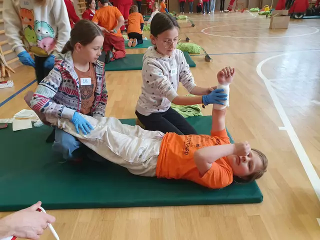 Mit Eifer und Freude beteiligten sich die Rohrbacher Volksschulkinder und gewannen mit allen drei Gruppen. | Foto: Ursula Ganser