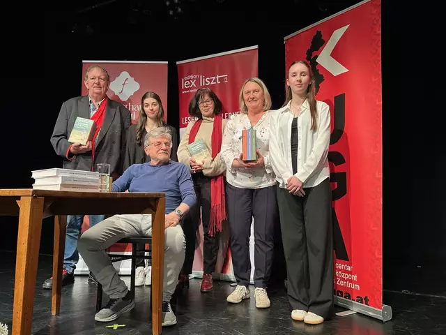 Horst Horvath (edition lex liszt 12), Lisa Kern, Anton Zimmermann, Lektorin Annemarie Klinger, Gerlinde Stern-Pauer (KUGA), Viktoria Schmidt. | Foto: Horst Horvath