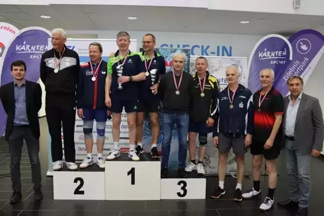 Klaus Mayrhofer und Alfred Schwentner erreichten im Herren-Doppel (55+) Gold. | Foto: ATSV Lenzing