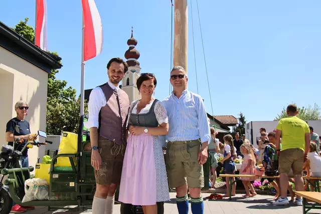 Sebastian Leitl, Tanja Kreer und Johann Rainer in Irrsdorf.
