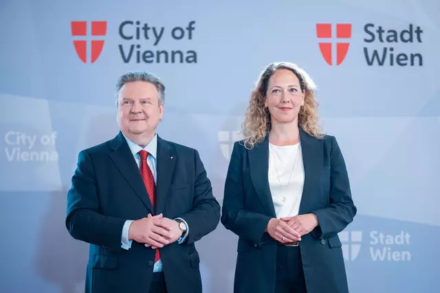 Die Verhandlerchefs ihrer Parteien: Michael Ludwig (SPÖ) und Judith Pühringer (Grüne). | Foto: GEORG HOCHMUTH / APA / picturedesk.com