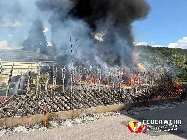 In Spittal entzündete sich am Freitag eine Hecke. | Foto: FF Spittal an der Drau