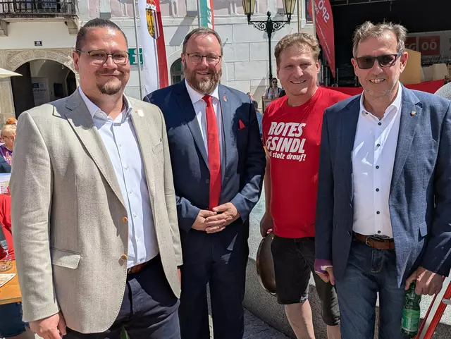 Thomas Antlinger, Tobias Höglinger, Stefan Bauer und Christian Deleja-Hotko (v. l. n. r.). | Foto: SPÖ Linz-Land