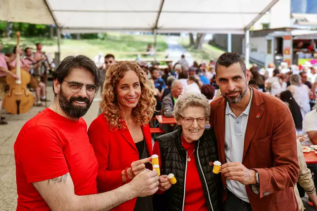 Stadtparteichef Süleyman Kilic, Landesrätin Eva Pawlata, SPÖ-Urgestein Irmgard Mark und SPÖ-Bezirkschef Daniel Schmid (v.l.) | Foto: SPÖ/Matt