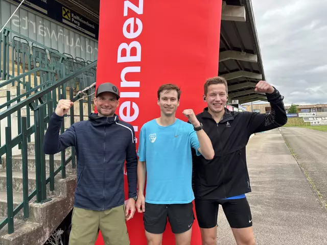 Die meisten Kilometer spulten ab: Christian Slawiczek (Mitte, 46,48 Kilometer), Wolfgang Kastl (links, 40,44 Kilometer) und Mario Peham (39,24 Kilometer). | Foto: Meinbezirk Perg/Köck
