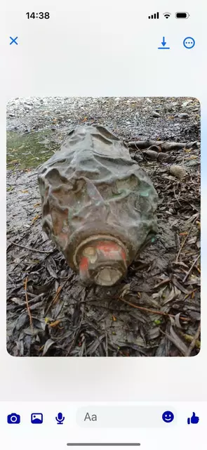 Diese vermeintliche Fliegerbombe sorgte für eine Schrecksekunde.