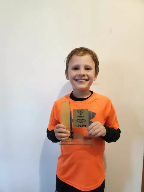 Der Siebenjährige nach dem Sieg beim Raibacup. | Foto: Jungwirth