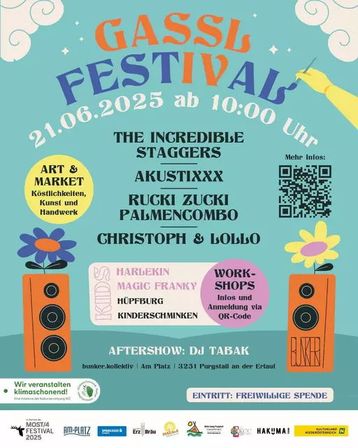 Echte Kulturvernetzung: Beim Gassl Festival des Bunker.Kollektivs in Purgstall an der Erlauf steht die Kreativität im Mittelpunkt. | Foto: Bunker.Kollektiv