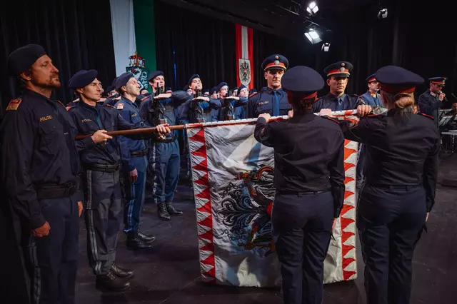 Angelobung von Polizeischülerinnen und Polizeischülern. | Foto: LPD Steiermark