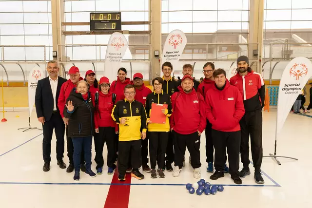 Die Special Olympics Teilnehmerinnen und Teilnehmern von pro mente und vom Team Dornau. | Foto: Landesmedienservice