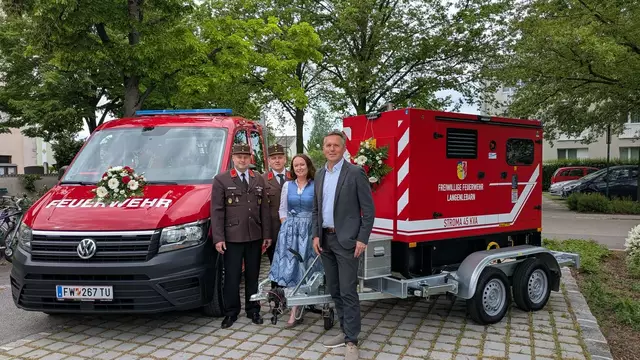 Am Sonntag den 04.Mai 2025 fand zu ehren des heiligen Florian, dem Schutzpatron der Feuerwehr, in der Pfarrkirche Langenlebarn die Floriani-Messe der Freiwilligen Feuerwehr Langenlebarn statt. | Foto: FF Langenlebarn