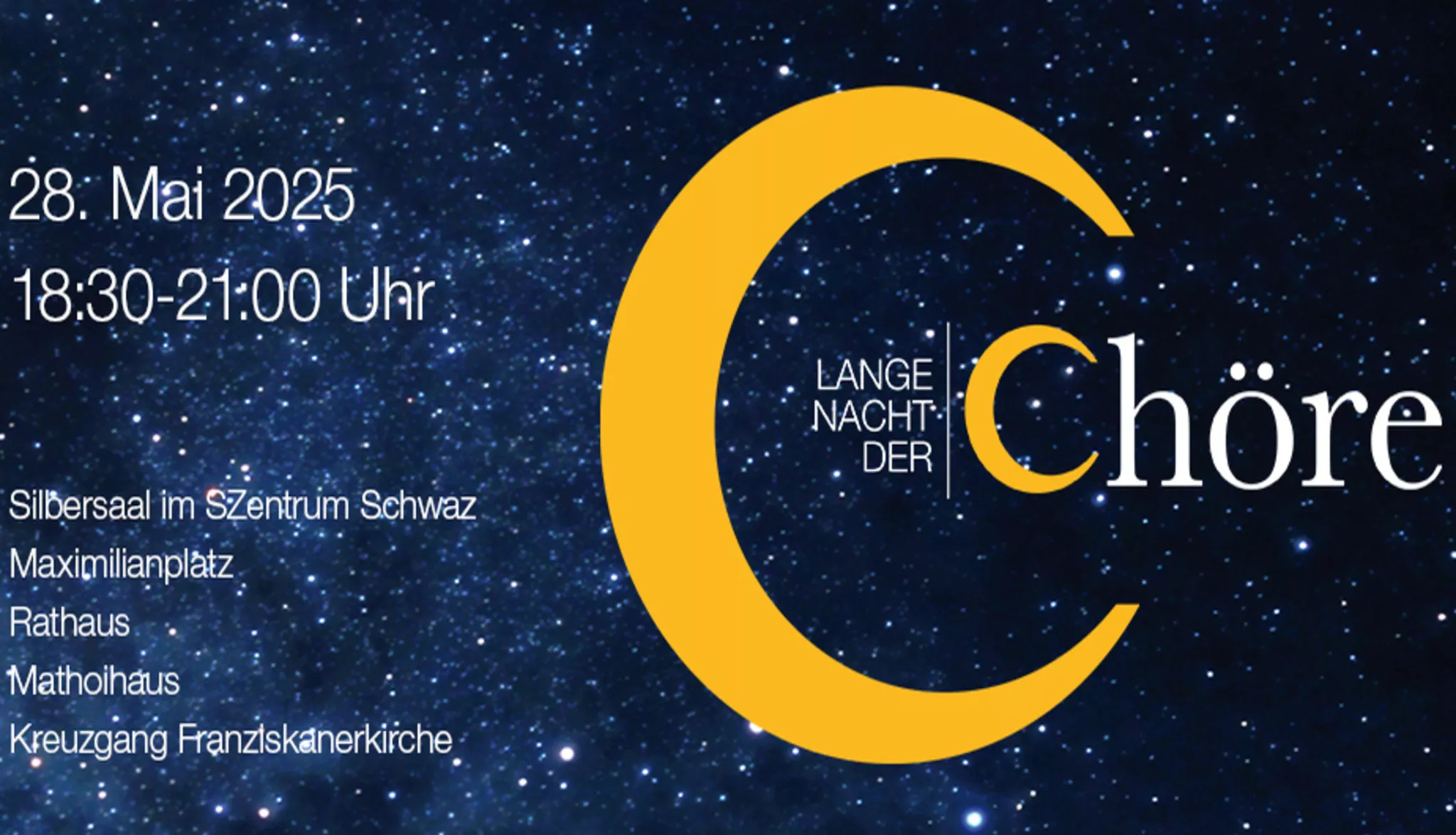  24 Chöre singen 24 Konzerte: Lange Nacht der Chöre 2025 - Schwaz 