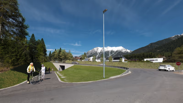Eine Geh- und Radwegunterführung soll die Situation vor Ort für alle VerkehrsteilnehmerInnen verbessern. | Foto: Visualisierung: Land Tirol