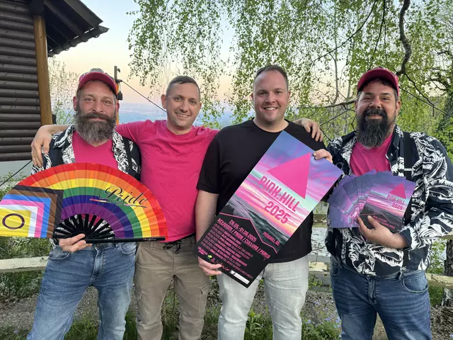 Itshe Petz, Johannes Tarmastin, Stephan Tarmastin und Io Tondolo (v.l.) können das Festival kaum erwarten. | Foto: Löschnig