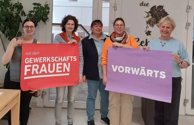  Der ÖGB-Regionalfrauenvorstand mit Hausleiterin Cecilia Larsson (re.), MSc im Seniorenheim Althea, Seniorenhaus Koralmblick in Frauetal

 | Foto: ÖGB