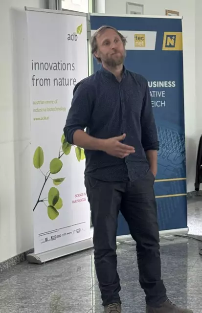 NOSi Gründer Patrik Aspermair präsentiert sein Start-up. | Foto: tecnet