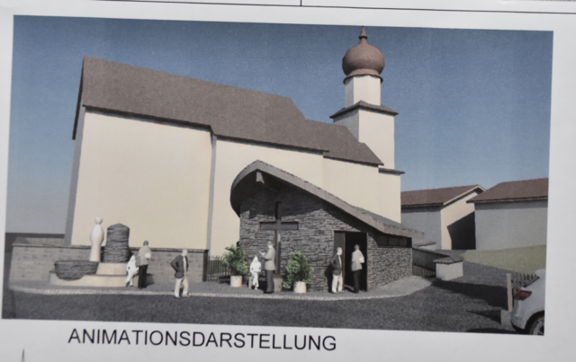 So wird sie aussehen, die erste Aufbahrungskapelle in Schmirn. Sie wird direkt beim Gotteshaus errichtet. | Foto: Kainz