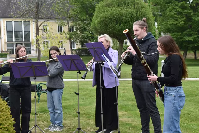 Ein Ensemble des Wimmer Gymnasiums begleitete den Festakt musikalisch. | Foto: Michael Strini