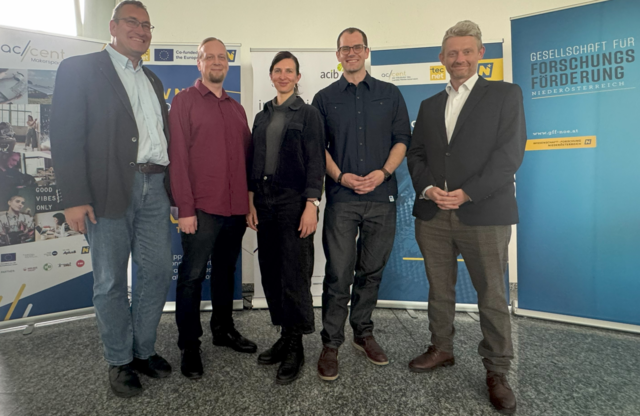 Matthias Slatner acib, Thilo Schmalz tecnet, Nicole Neumayr accent, Leo Capari tecnet, Mario Enzenberger GFF. | Foto: tecnet