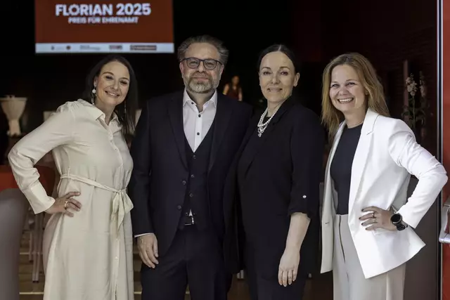 von links: Marlene Mülleder (MeinBezirk OÖ-Redaktionsmanagement), Geschäftsführer Thomas Reiter, Anita Schütz (Marketing) und Julia Watzinger (Leitung Marketing &amp; Digital MeinBezirk OÖ)  | Foto: MeinBezirk OÖ/Pils
